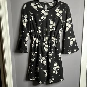 Divided by H&M Black White Floral Dress 2